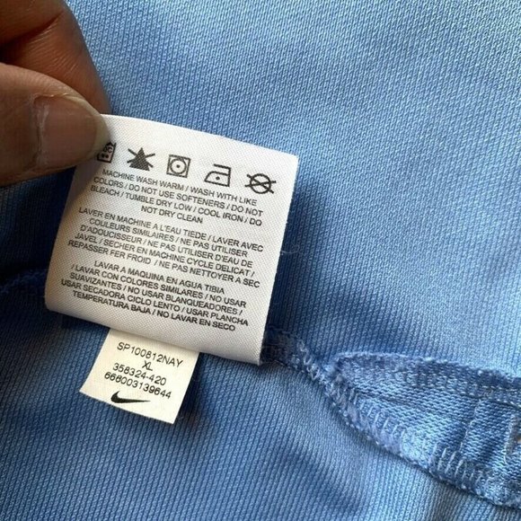 Nike Golf Polo Shirt Mens XL Dri-Fit Short Sleeve Athletic Swoosh‎ Outdoor Blue - Picture 9 of 12